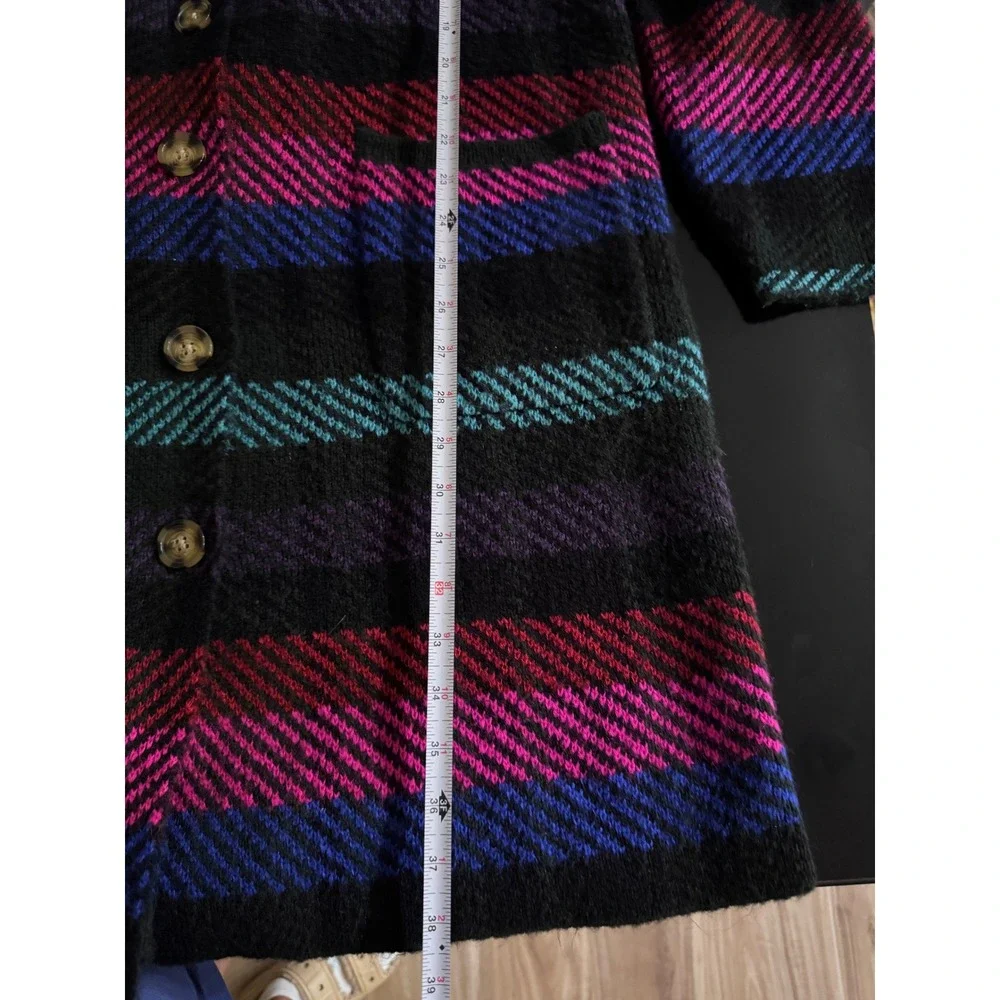 Torrid Striped Cardigan Sweater Coat Women Size 2 Multi Color‎  Pockets X2